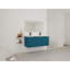 Meuble-lavabo mural 48 po avec lavabo double en résine et 3 portes à fermeture en douceur, emballage KD-609916718