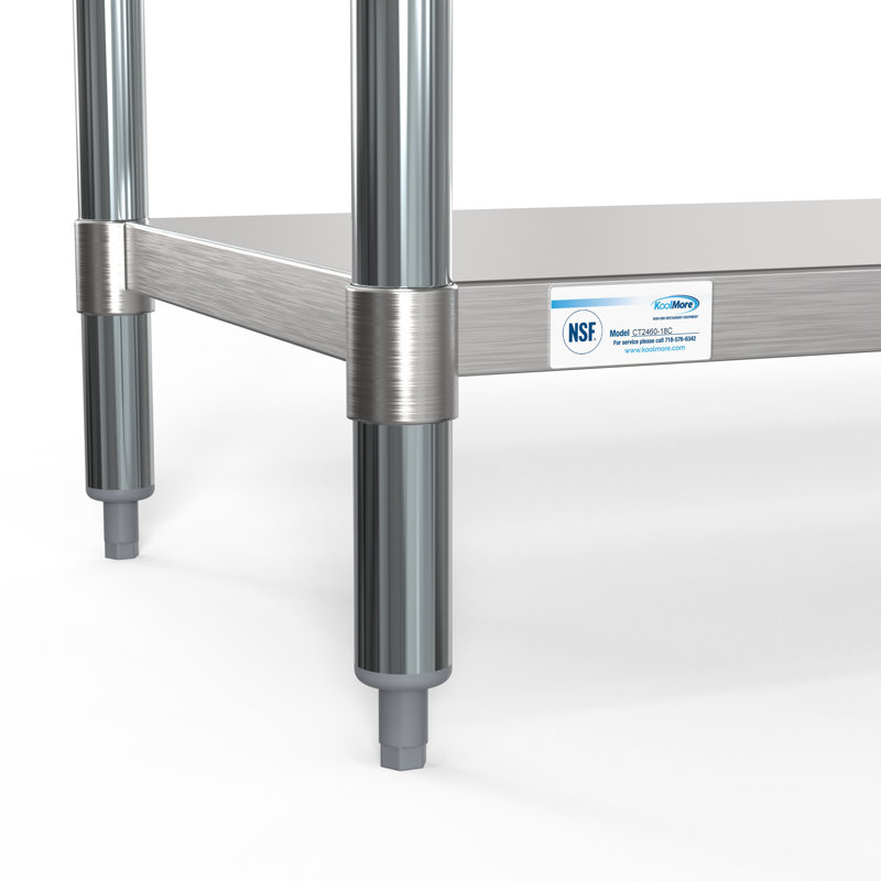 60'' W Stainless Steel Top Height-Adjustable Workbench with Wheels
