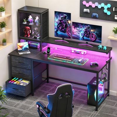 Metal Base Computer Desk