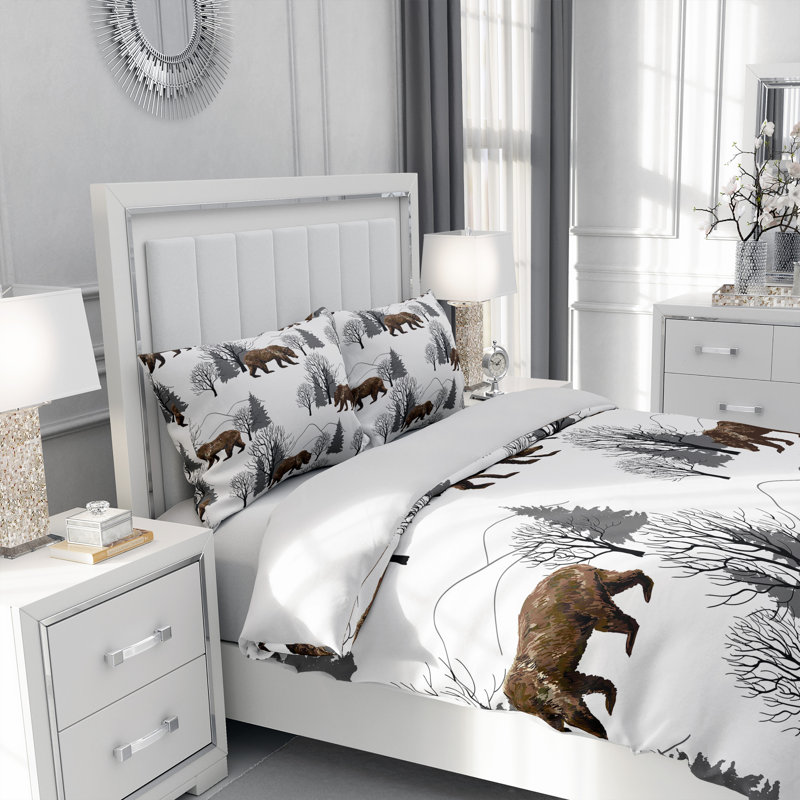 Animal Print Duvet Cover, King Duvet Cover + 2 King Shams