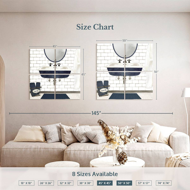Lavabo bleu marine Kerrick Farmhouse Bath II, H 45 po x l 45 po