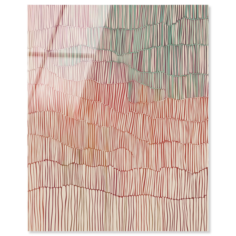 Impression sur toile «Vertical Weave II» par Art Remedy, H 20 po x l 16 po