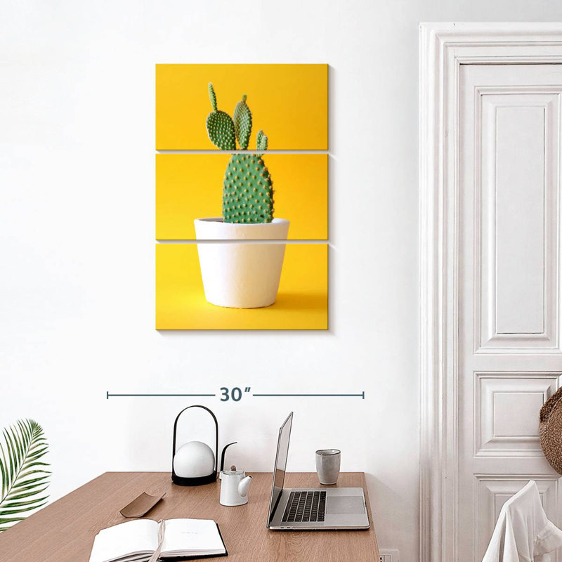 Potted Prickly Pear Cactus, 32" H x 20" W
