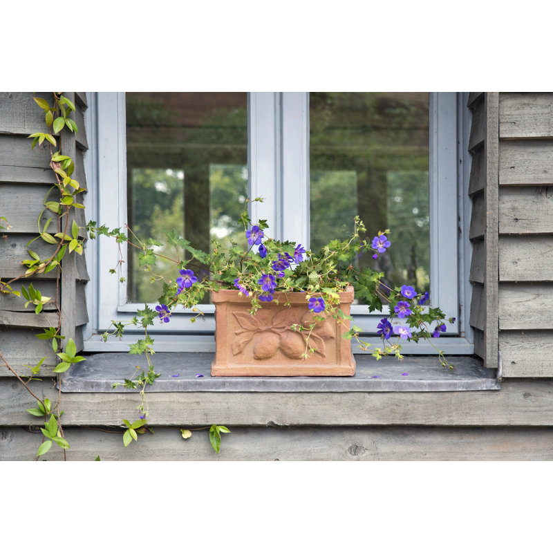 Zachariah Fiberglass Planter Box, 18 cm H x 30 cm W x 30 cm D