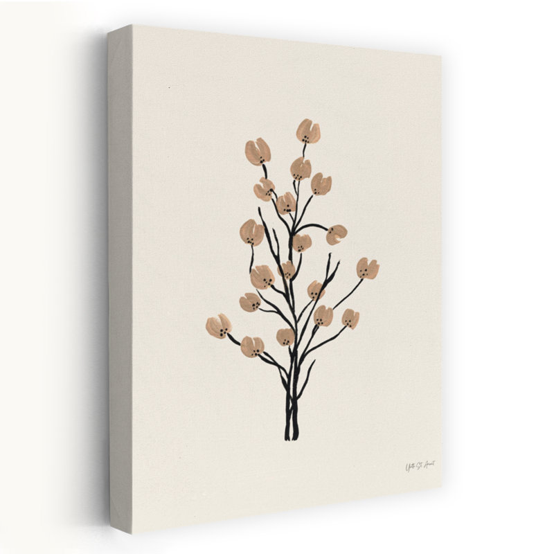 Petite Floral IV, art floral contemporain, H 24 po x l 16 po