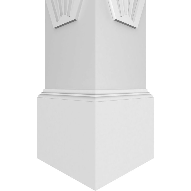 Colonne de charpente côtière carrée non effilée Craftsman Classic avec base et mission Mission