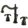 French Country Widespread Bathroom Faucet with Drain Assembly