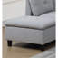 Canapé modulaire en lin gris