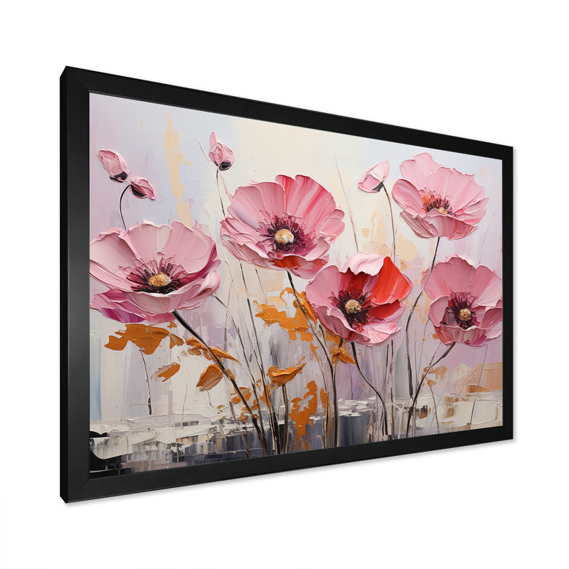 Vivid Poppy Minimalisme Moments, Cadre simple noir, H 34 po x l 44 po x P 1,5 po