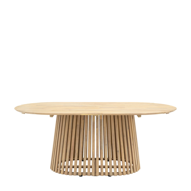 Acacia Oval Solid Wood Dining Table