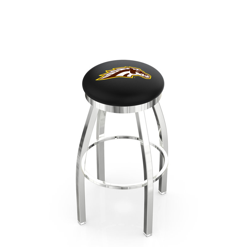 Tabouret tournant 36 "NCAA, Western Michigan, Chrome