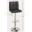 Ensemble de 2 tabourets de bar noirs en similicuir noir-118100700