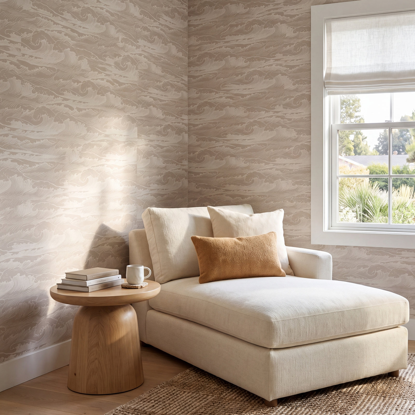 Wavebreak Wallpaper Roll, Gray I