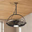 Ventilateur de plafond extérieur étanche de 50 cm (20 po) avec éclairage DEL à intensité variable et télécommande, montage mural ou encastré-1045226541