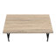 Table de salon en stratifié taupe, cadre rectangulaire en métal noir moderne de 40 po, bureau d'appoint café stratifié pour la pièce, l 40 po