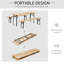 Ensemble de table de pique-nique et de banc portatif Gailmarie, ensemble de table de camping pliant en bois pour les activités extérieures-98366798-98366797