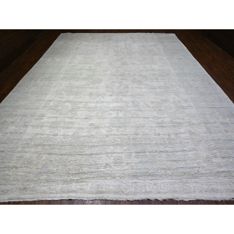 Tapis oriental rectangulaire en laine noué à la main 11 pi 8 po x 15 pi 2 po - MOA10288027