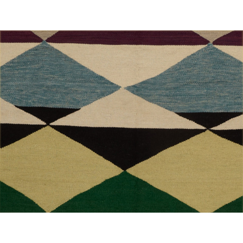 Tapis gris/beige handwoven à tissage plat