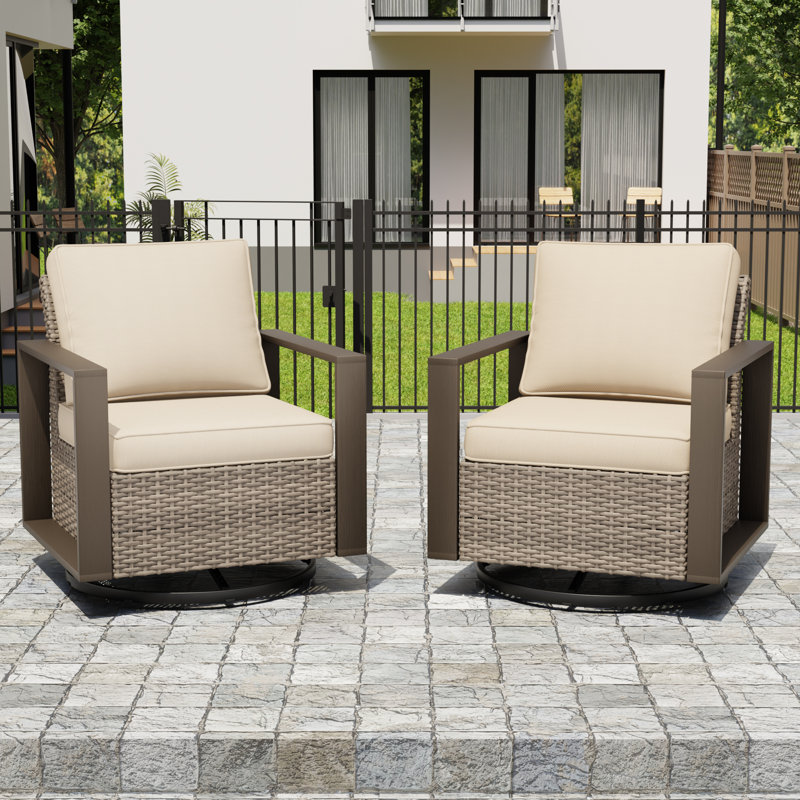 Ensemble de 2 chaises longues Blanaid, Beige