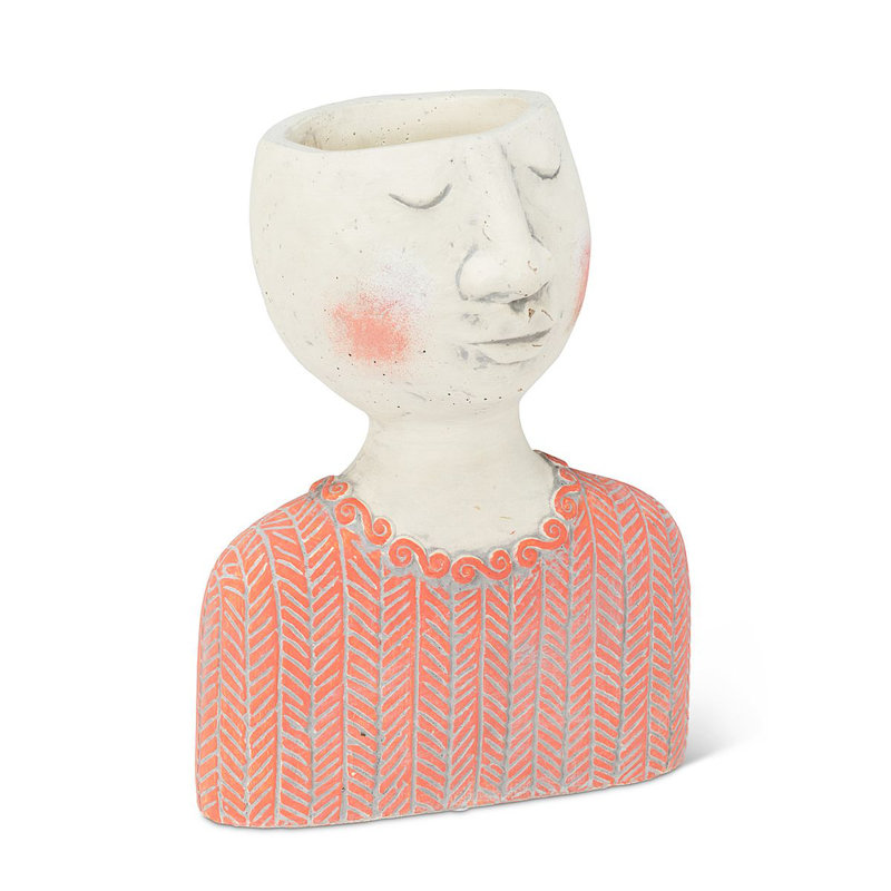 Pot de fleurs statue en ciment