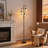 72” Industrial 3-light Floor Lamp with Decorative Cage Shades