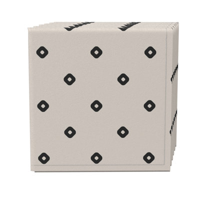 Geometric Cotton Twill Dining Linen Set - Set of 4