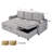 Sleeper Sofa Bed, 84 Inch Pull Out Couch With 2 USB & Cup Holders, Tufted L Shape Convertible Sofa With Storage Chaise-1508080579