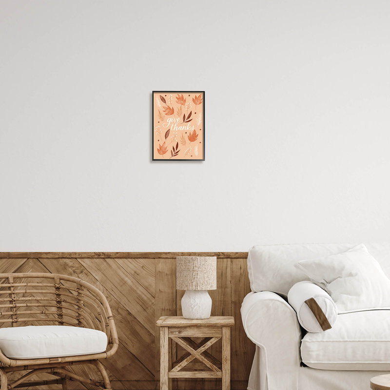 Offrez des feuilles d'automne - 104, Giclée encadrée noir minuit, H 14 po x l 11 po x P 1,5 po