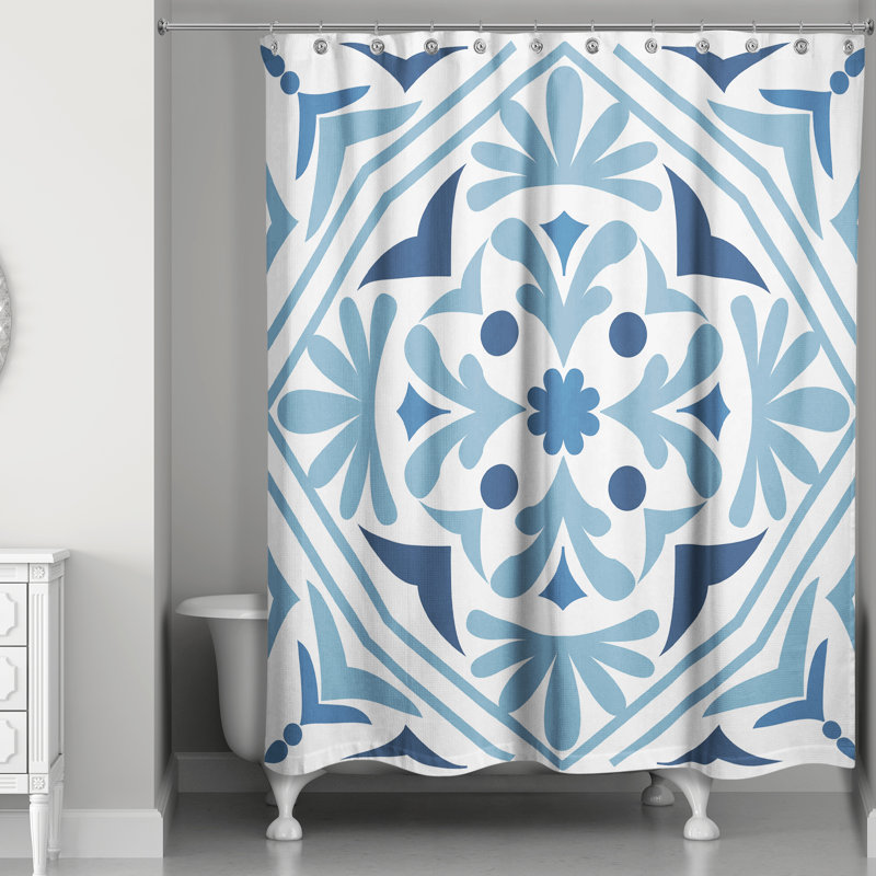 Rideau de douche Bradi, Bleu