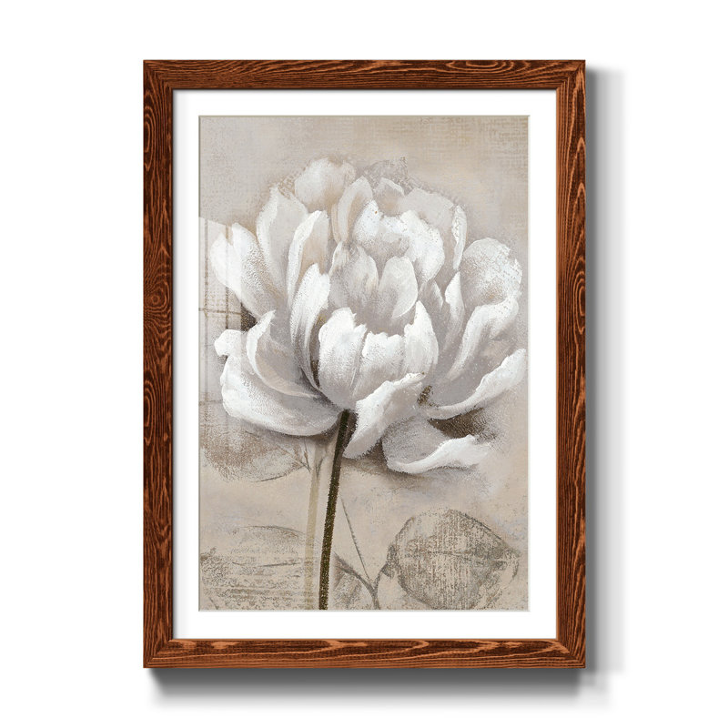 Doux blanc I - Cadre photo, reproduction d'art sur papier, H 44 po x l 31 po x P 1 po, Érable