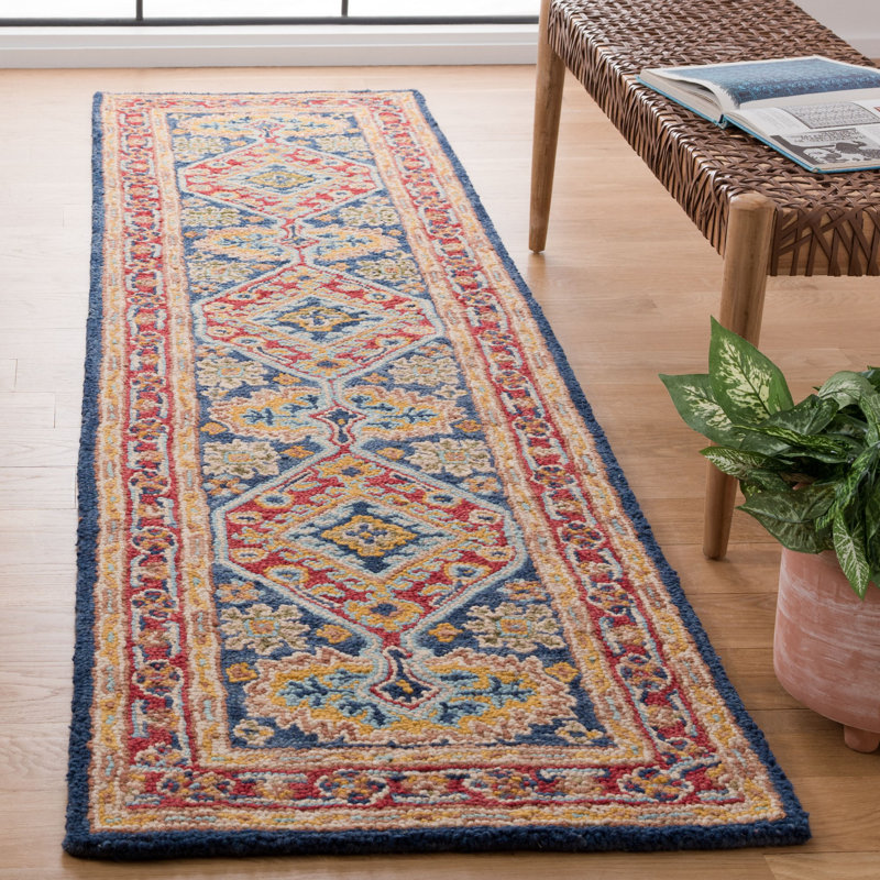 Donneta Hand Tufted Wool Oriental Rug, Runner 2'3" x 9'