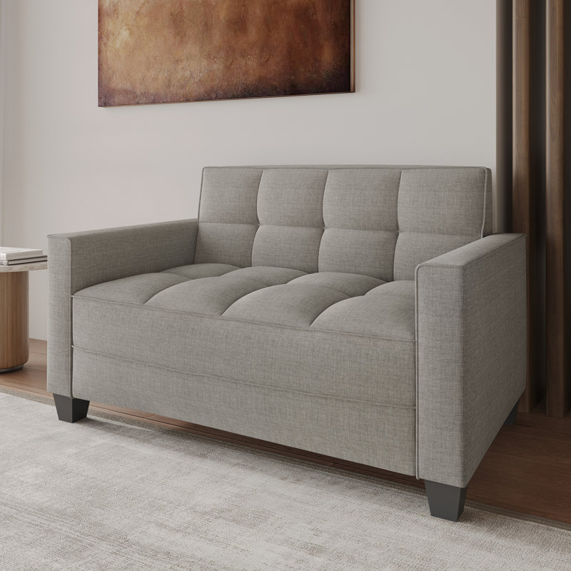 Causeuse en velours Olivia, Gris