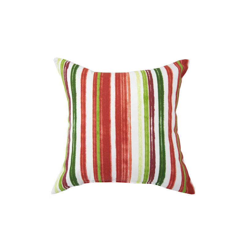BozantoInc Striped Indoor/Outdoor Reversible Throw Pillow