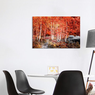 Birches Garden 1 Piece Wall Art on Canvas
