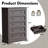Farmhouse 5 Drawers Dresser, Storage Drawer Organizer with Metal Handle, Wooden Dressers for Bedroom-1816890915