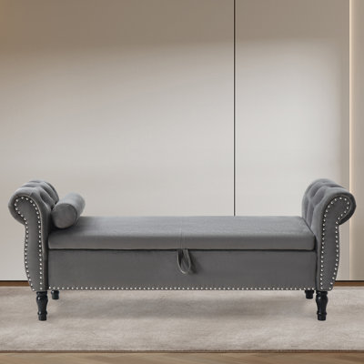 Fotina Velvet Chaise Lounge