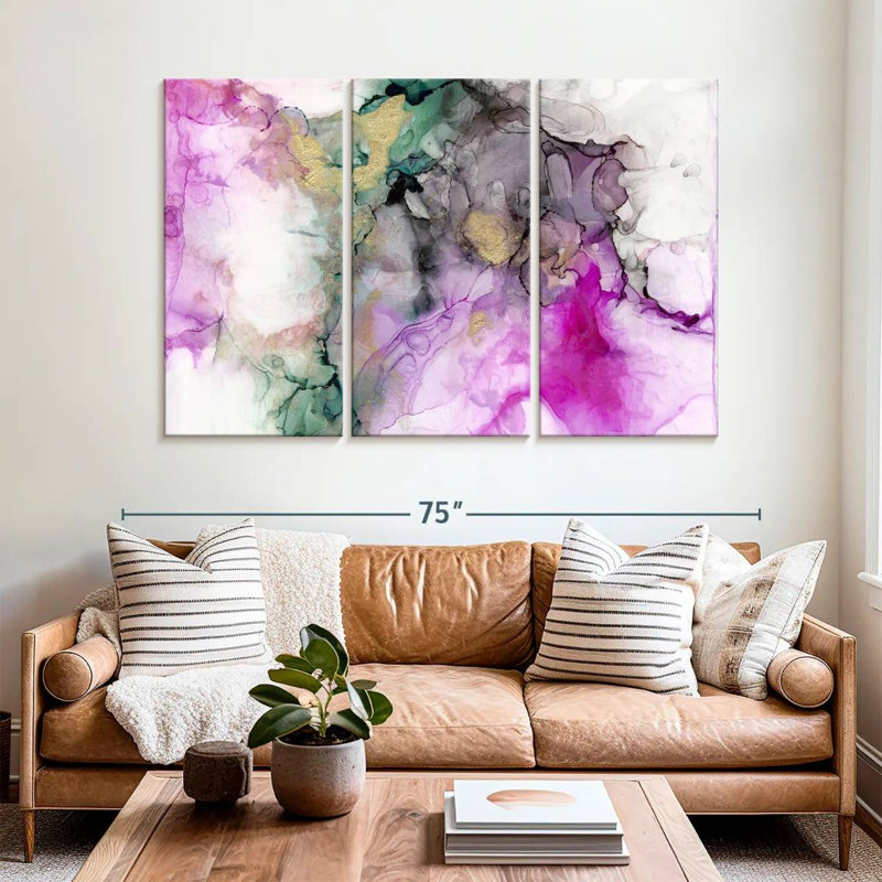 Avery Magenta Expression I, 42" H x 65" W