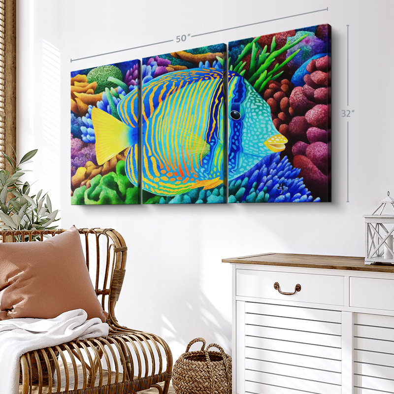 "Sailfin Tang" sur toile, H 32 po x l 50 po x P 1,25 po