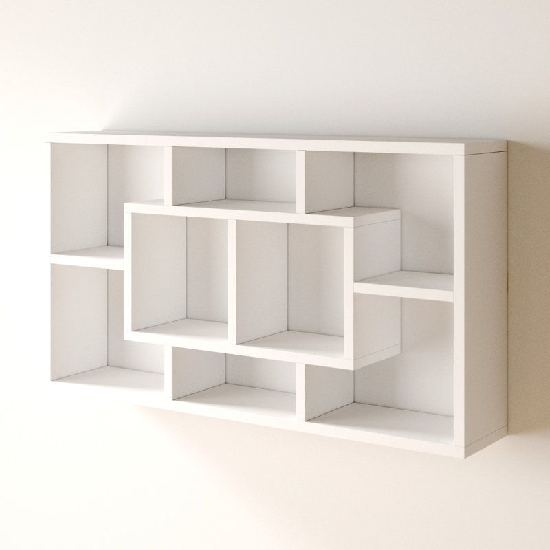 vidaXL Wall Shelf Floating Display Shelf for Home Living Room Engineered Wood, Brown Oak, 20.67 in H x 33.46 in W x 6.30 in D