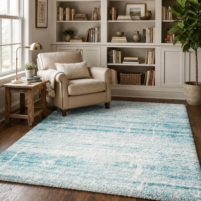 Tapis moderne Dream Shag ADS747, lavable à la machine de qualité supérieure