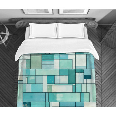 Gwendy Mondrian Geometric Polyester Geometric Shapes Comforter