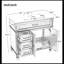 Ensemble de meuble-lavabo rétro 36 po - Lavabo en céramique - Structure en bois d'acacia - Conception rainurée - Compatible avec un robinet de 8 po?-229810349