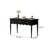 Simple Rectangle Black Solid Wood Writing Desk