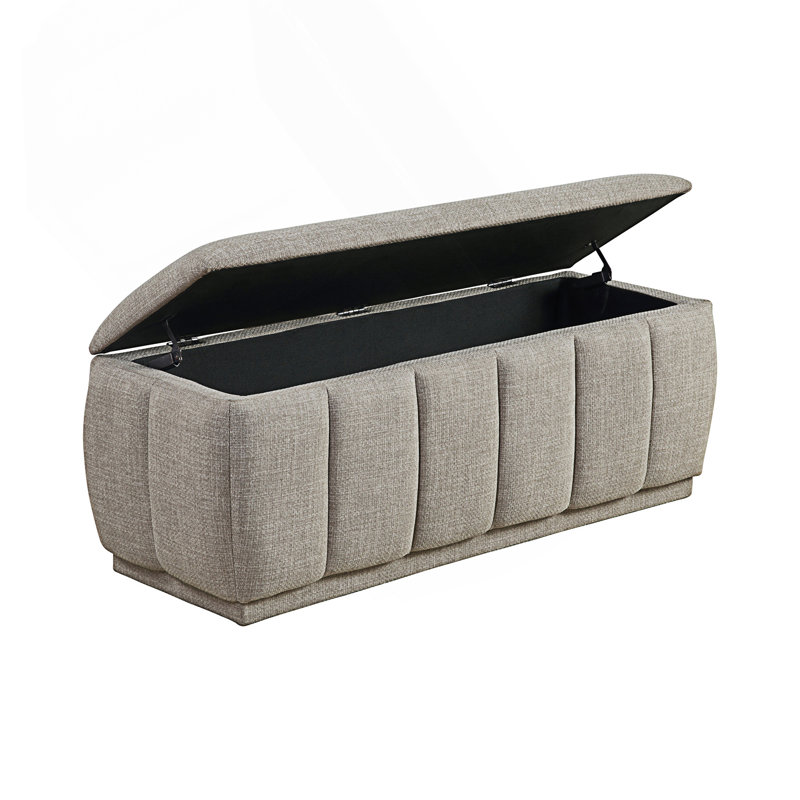 Banc de rangement moderne 1pc, banc de vestibule, Taupe