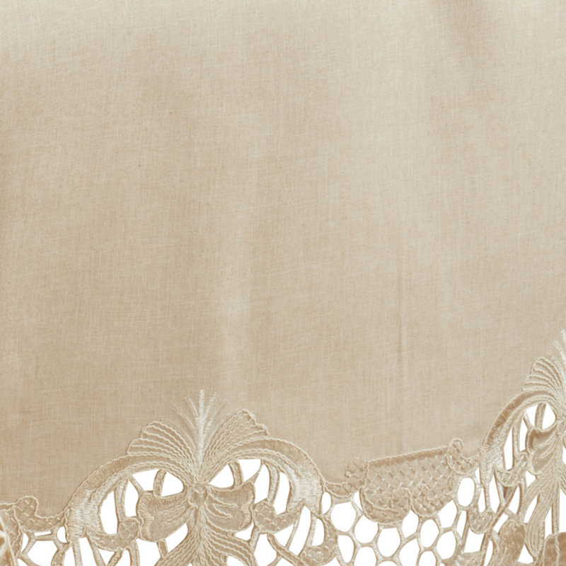 Delicate Embroidery Tablecloth, 104" L x 65" W