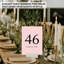 Koyal Wholesale Sweet Blush - table de mariage rose numéros 41 à 60, cartes de sièges 4 x 6-123541699