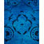 Hand Knotted Wool Contemporary Overdyed Blue Area Rug 9' 1" x 11' 10"
