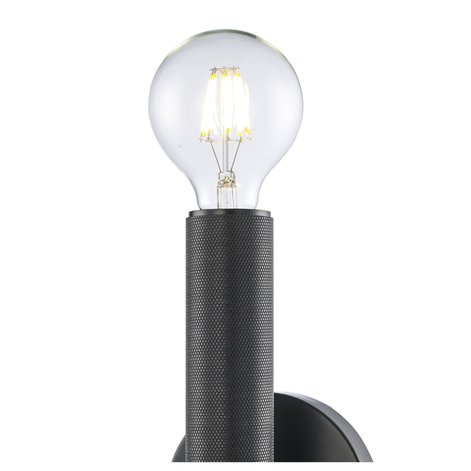 Cabot 2-Light Dimmable Armed Sconce, 12" H x 4.7" W x 3.3" D, Black