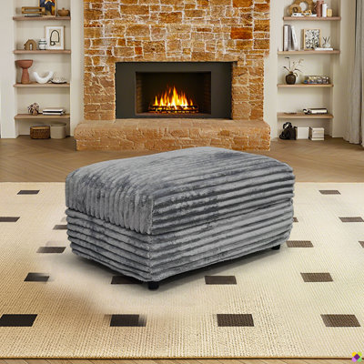 Gus 31.5"W Corduroy Ottoman