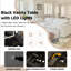 Meuble-lavabo noir avec miroir et tiroirs